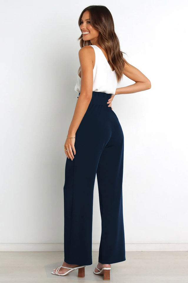 Winona | Matte High Waist Wide Leg Trousers for Women