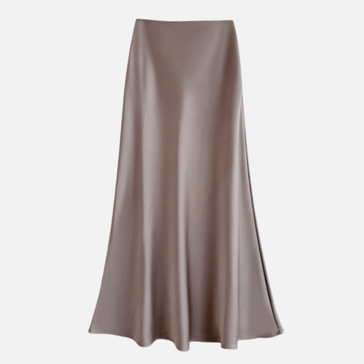 Marisol | Sheeny Satin Bias Cut Long Skirt for Women