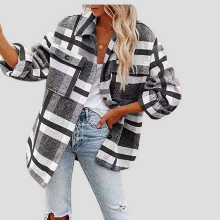 Margot | Homespun Brushed Plaid Overshirt for Women