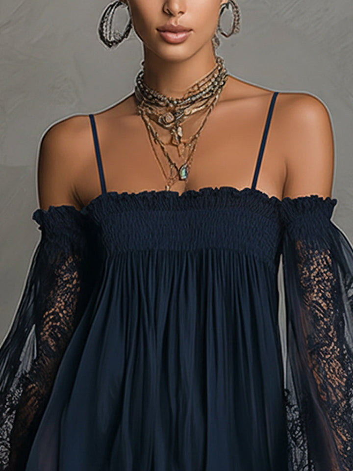 Helena | Bared Off Shoulder Lace Dress for Women