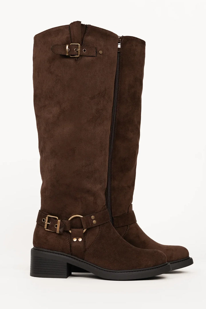 Veronique | Studded Biker Boots for Women