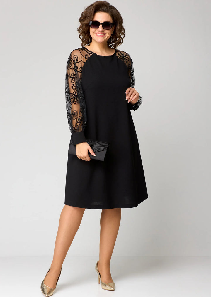 Aude | Laced Lace Sleeve Cocktail Dress for Women