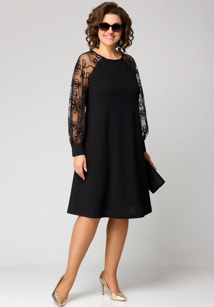 Aude | Laced Lace Sleeve Cocktail Dress for Women