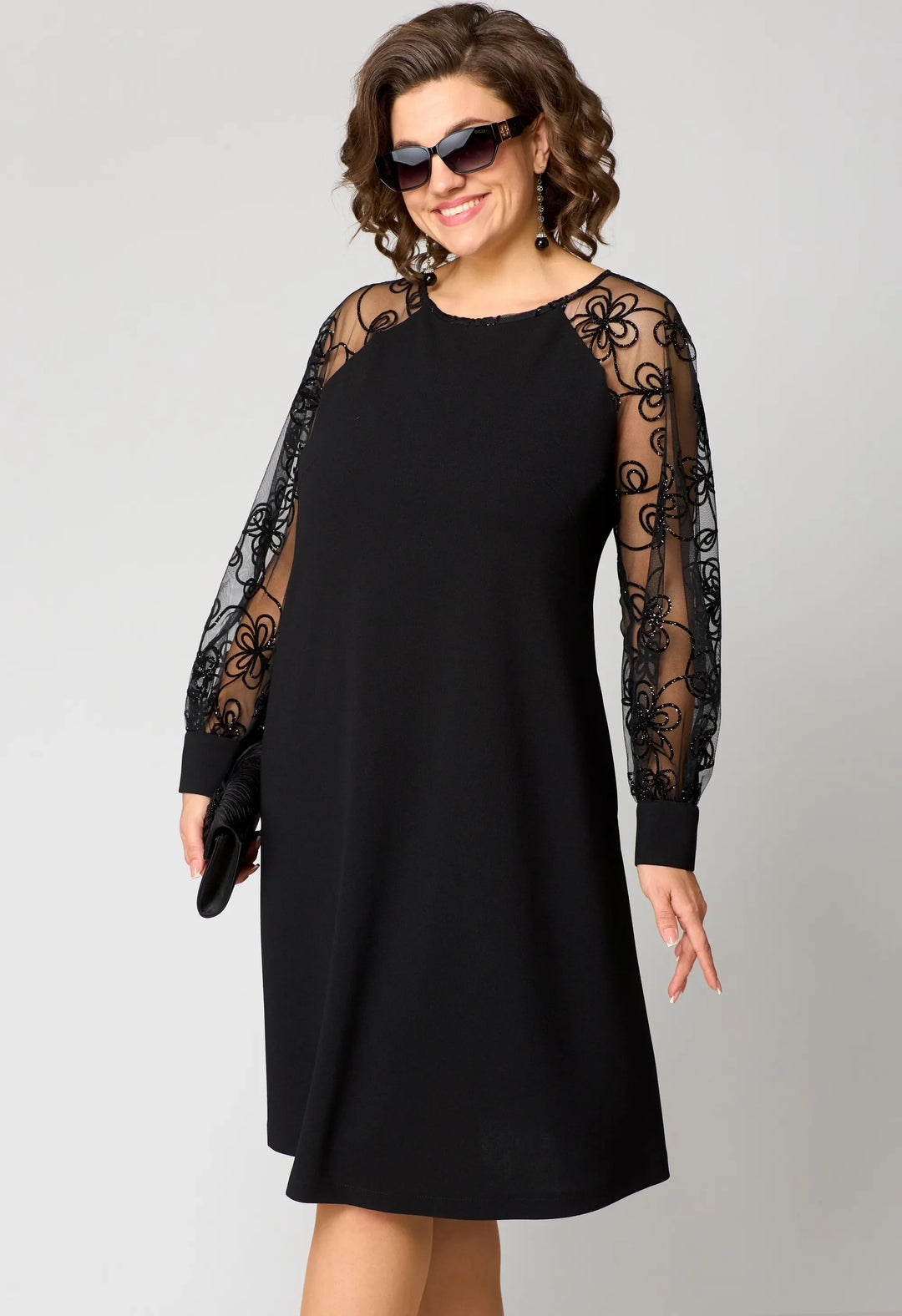 Aude | Laced Lace Sleeve Cocktail Dress for Women