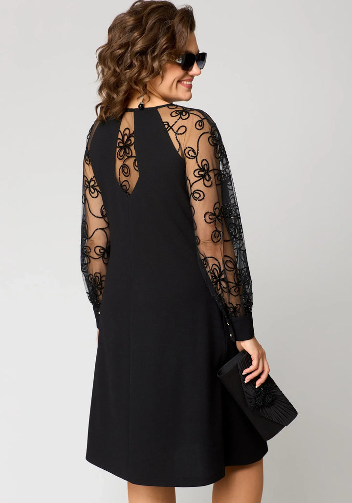 Aude | Laced Lace Sleeve Cocktail Dress for Women
