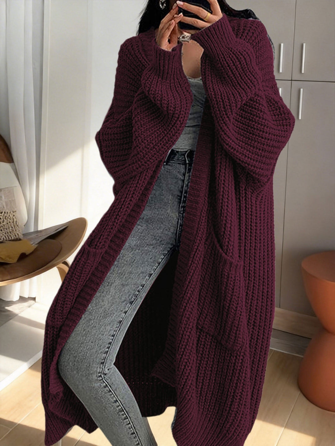 Isadora | Sweeping Longline Duster Knit Cardigan for Women