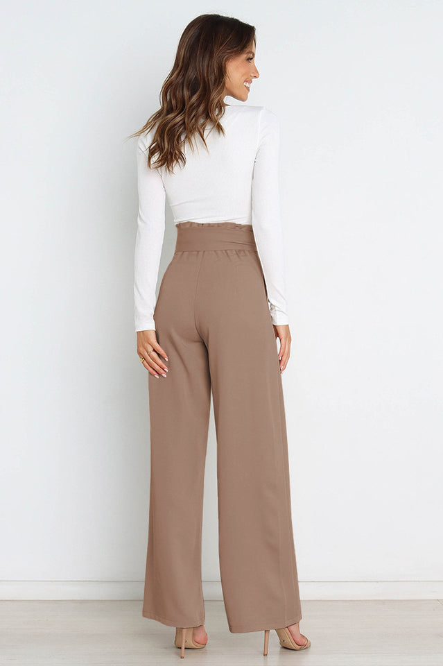 Winona | Matte High Waist Wide Leg Trousers for Women