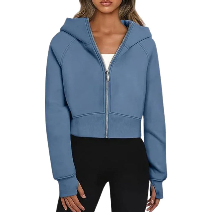 Lily | Wrapped Cropped Zip Up Hoodie for Women