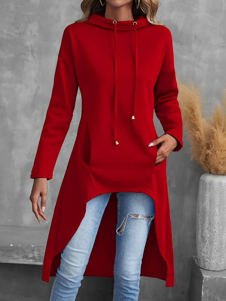 Natalie | Drowsy High Low Drawstring Hoodie for Women