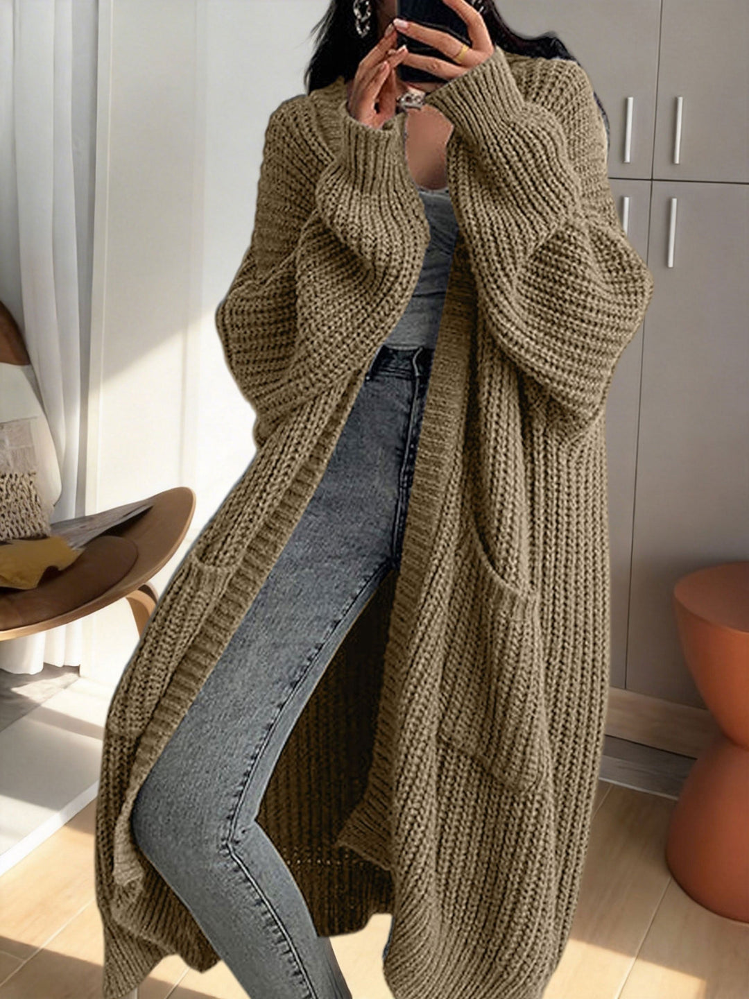 Isadora | Sweeping Longline Duster Knit Cardigan for Women