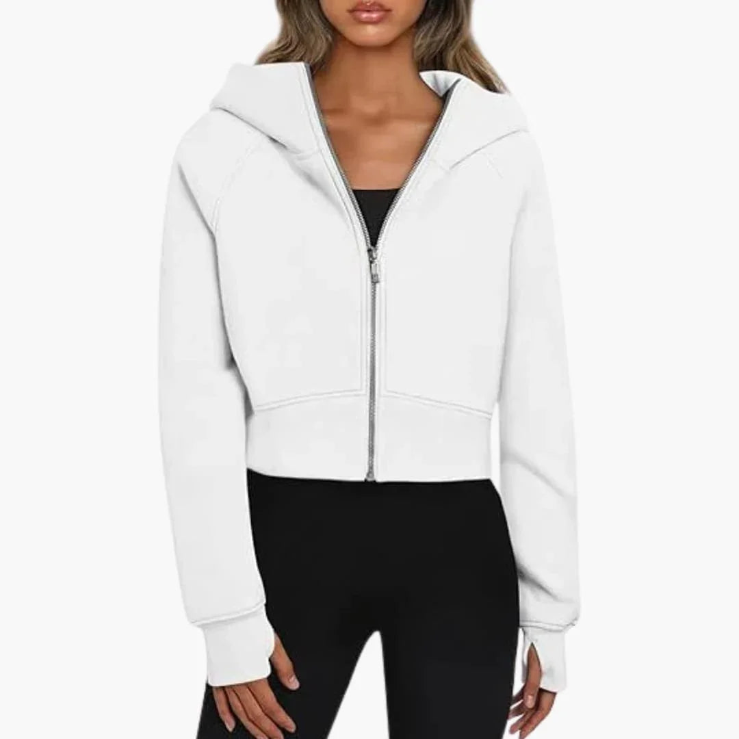 Lily | Wrapped Cropped Zip Up Hoodie for Women