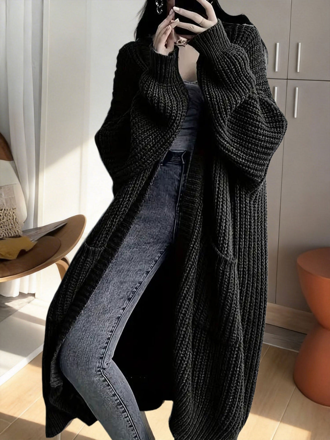 Isadora | Sweeping Longline Duster Knit Cardigan for Women