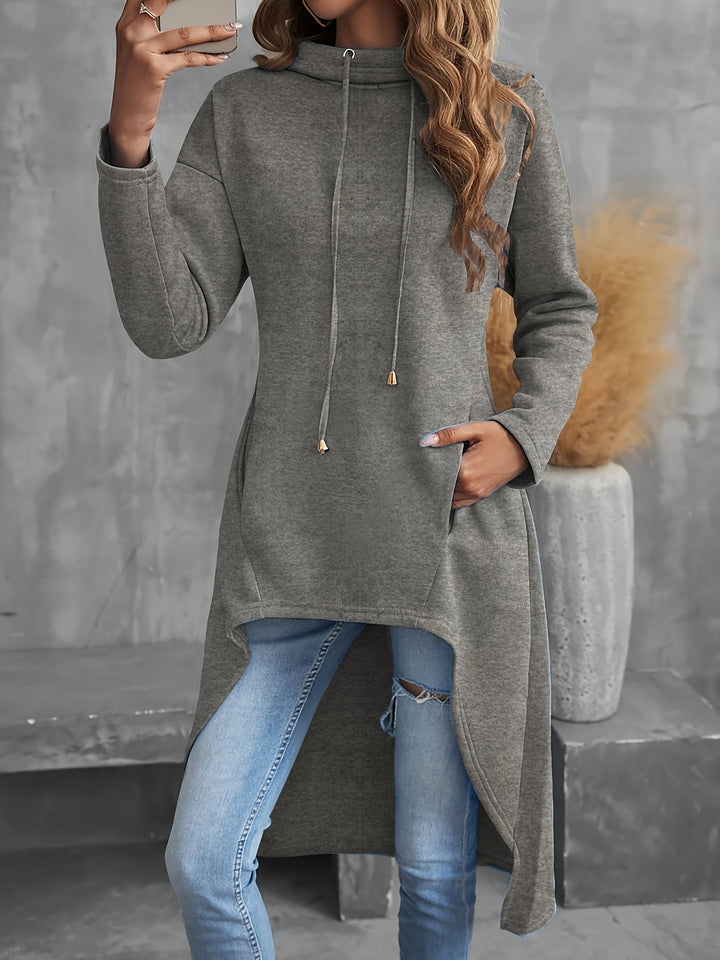 Natalie | Drowsy High Low Drawstring Hoodie for Women