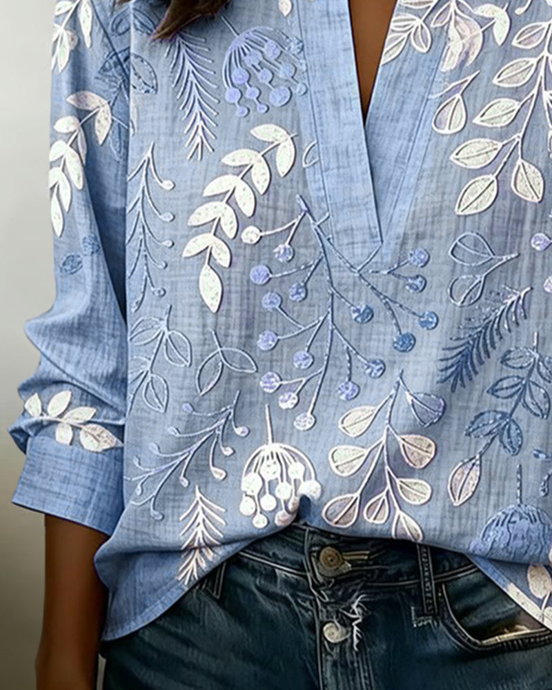 Matilda Rose | Cushioned Soft Touch Floral Blouse for Women