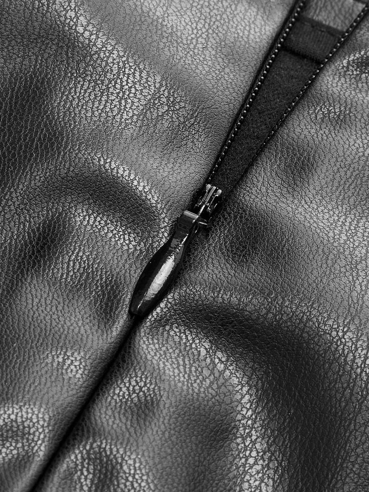 Evangeline | Poured Leather Midi Skirt for Women