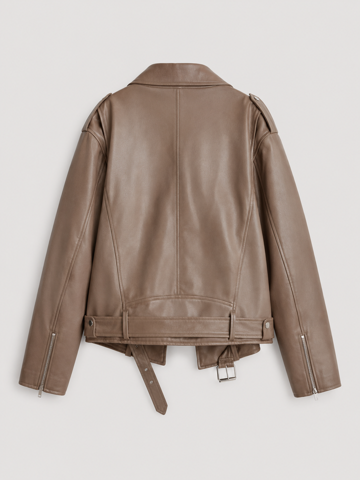 Women's Oversized Faux Leather Jacket