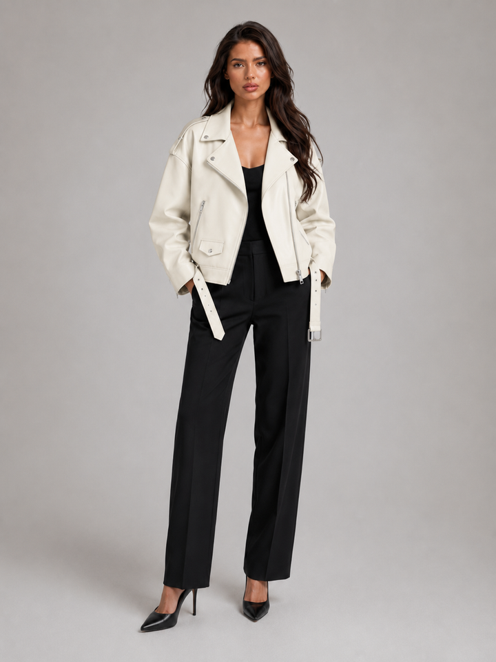 Women's Oversized Faux Leather Jacket