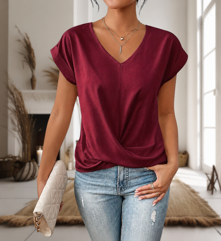 Frances | Unfussy Sweetheart Neck Long Sleeve Tee for Women