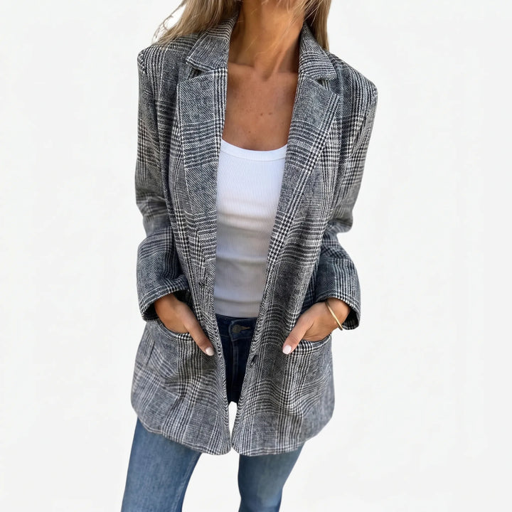 Ninon | Sprightly Checked Tailored Blazer for Women