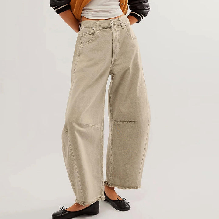 Cosima | Lithe Cropped Barrel Leg Denim Jeans for Women