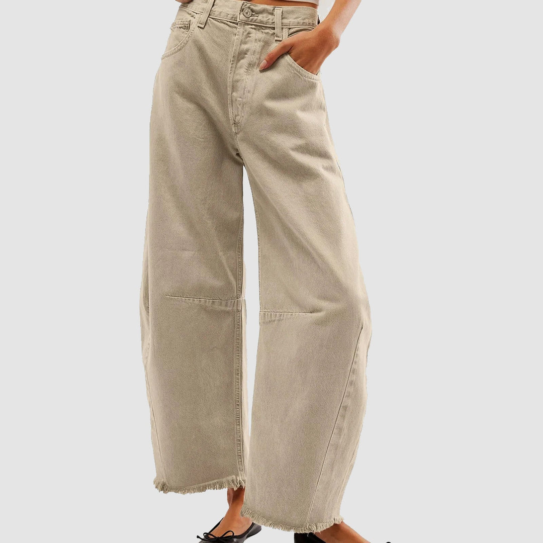 Cosima | Lithe Cropped Barrel Leg Denim Jeans for Women