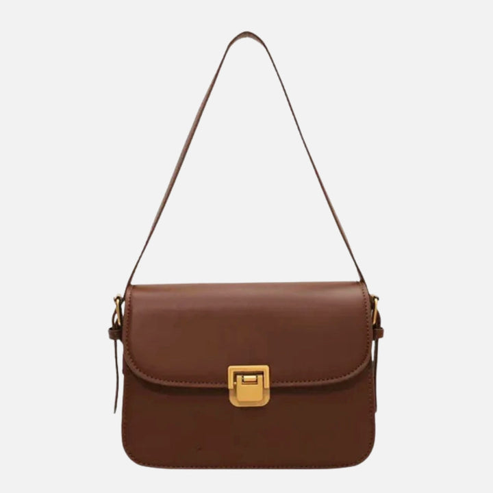 Axelle | Snapped Leather Flap Shoulder Bag for Women