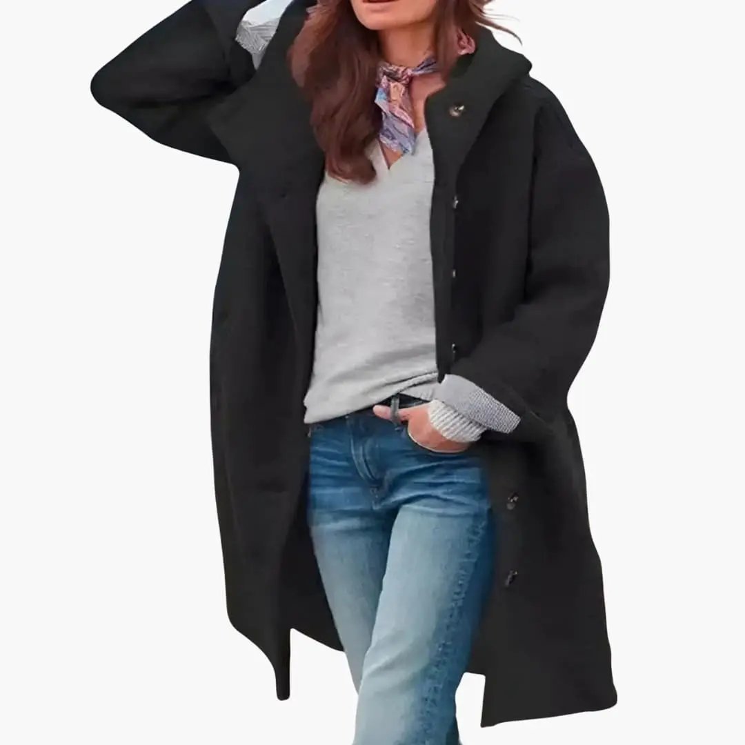 Tiphaine | Robust Longline Hooded Overcoat for Women