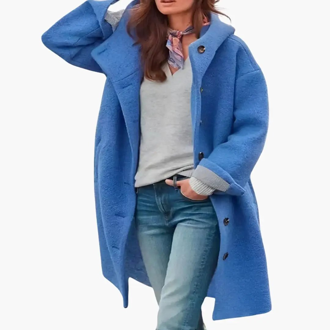Tiphaine | Robust Longline Hooded Overcoat for Women