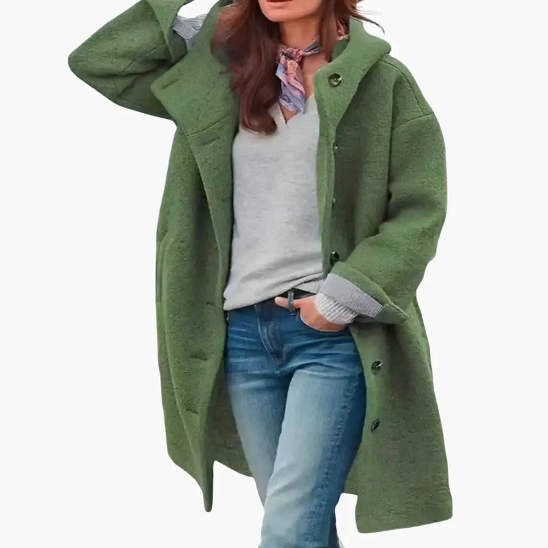 Tiphaine | Robust Longline Hooded Overcoat for Women