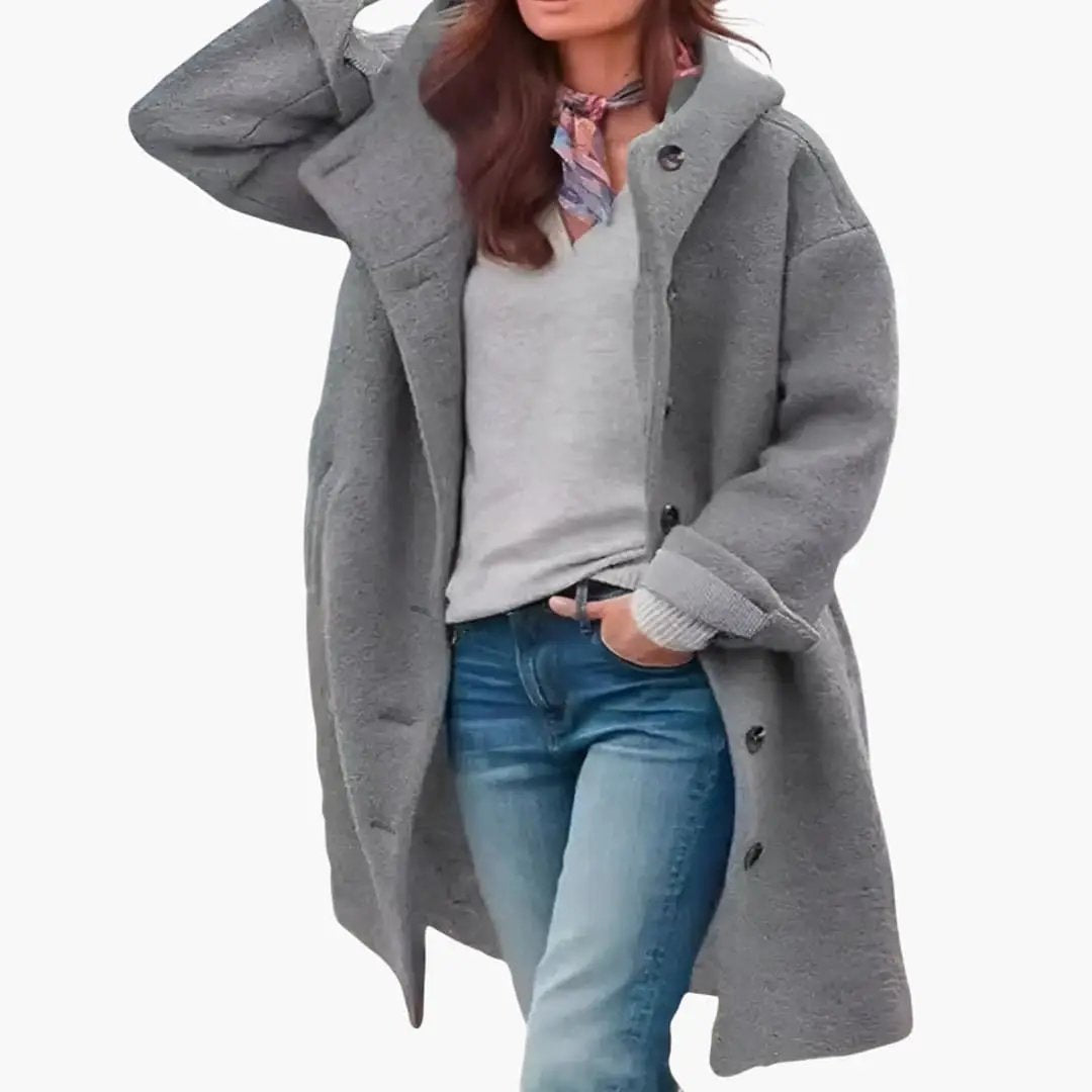 Tiphaine | Robust Longline Hooded Overcoat for Women
