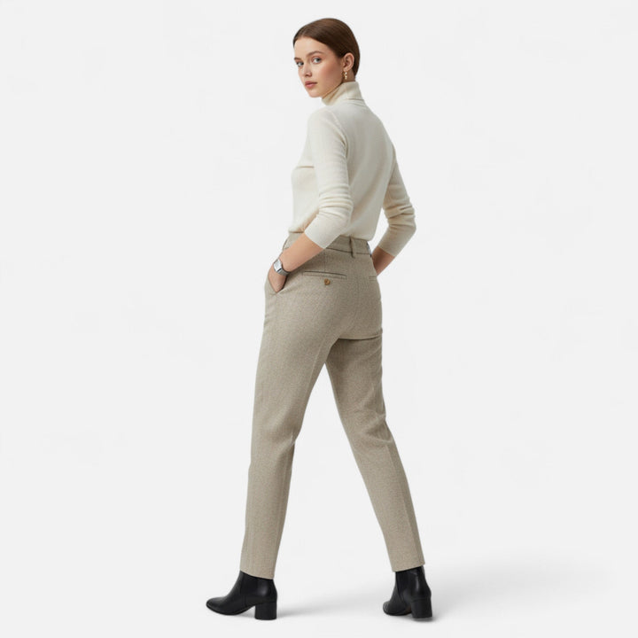 Cosette | Combed Tailored Wool Pants for Women