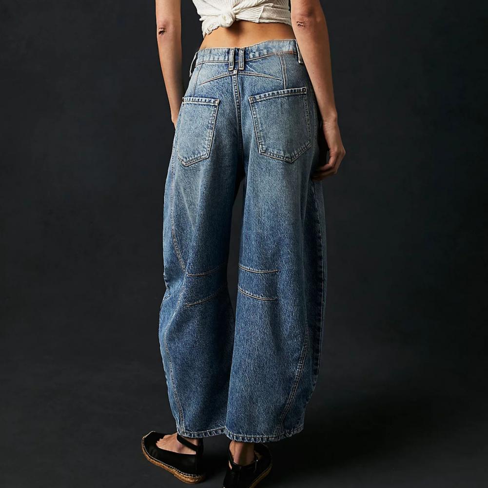 Solene | Fluent Barrel Leg Wide Jeans for Women