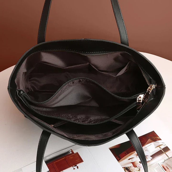 Prune | Waxed Large Leather Tote Bag for Women