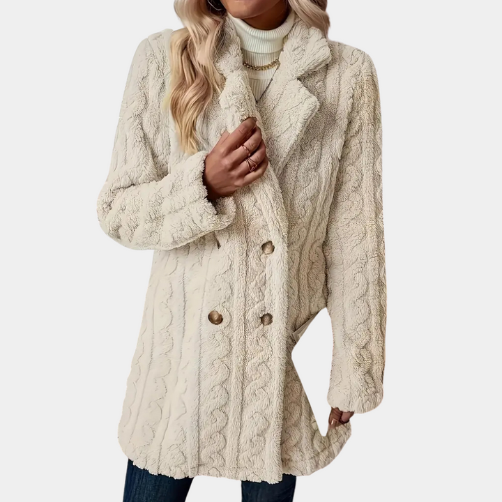 Violette | Hearty Cable Knit Winter Coat for Women
