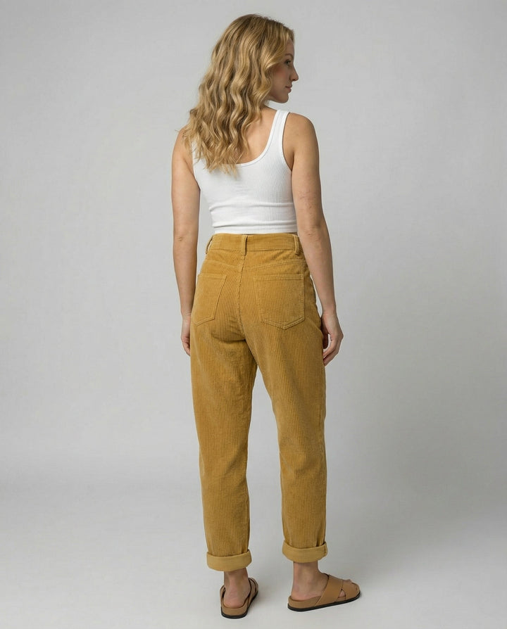 Emerson | Stout Elastic Waist Corduroy Pants for Women