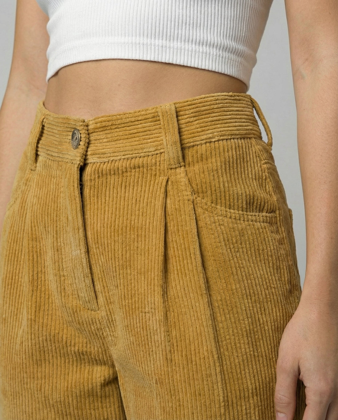Emerson | Stout Elastic Waist Corduroy Pants for Women