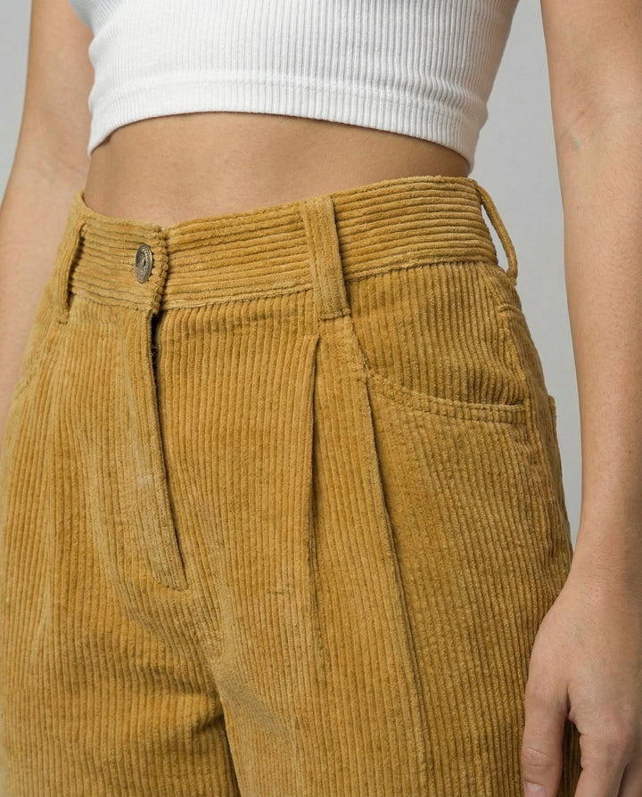 Emerson | Stout Elastic Waist Corduroy Pants for Women
