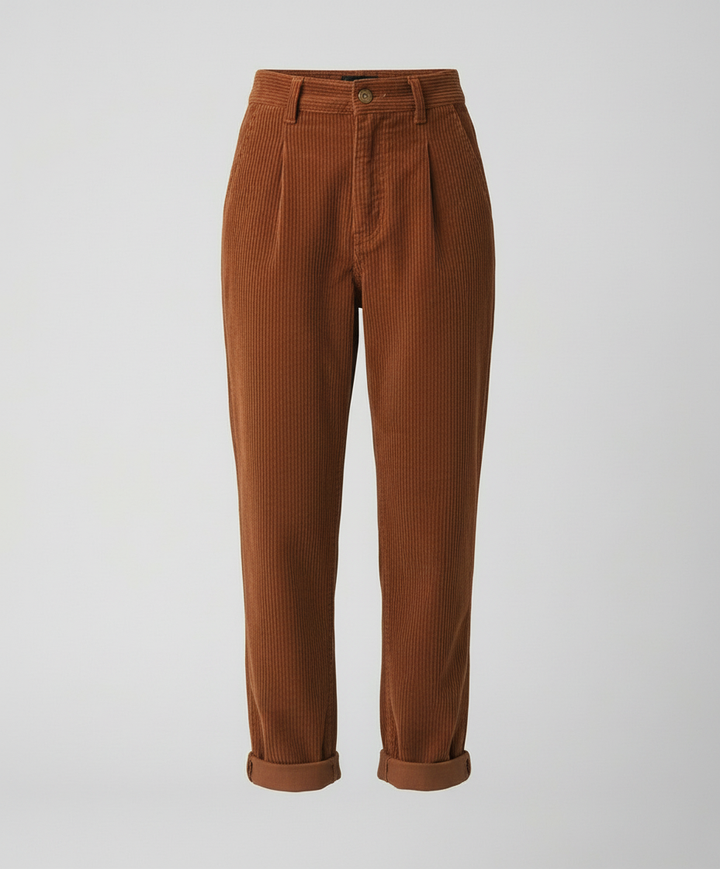 Emerson | Stout Elastic Waist Corduroy Pants for Women