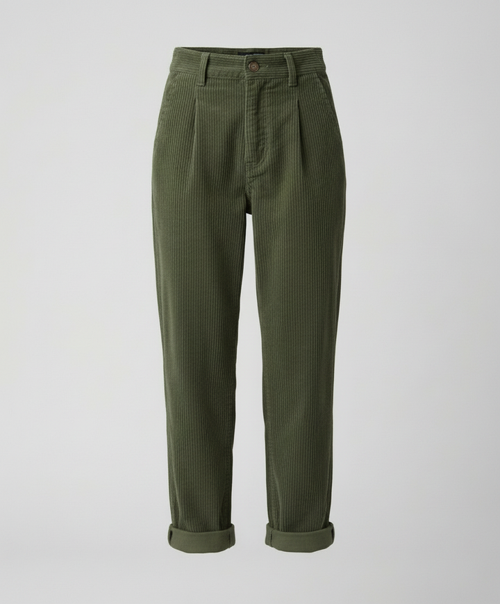Emerson | Stout Elastic Waist Corduroy Pants for Women