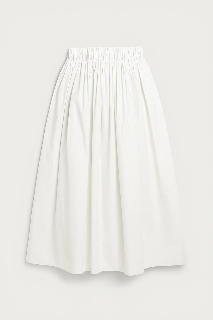 Rowena | Billowy Pleated A Line Midi Skirt for Women