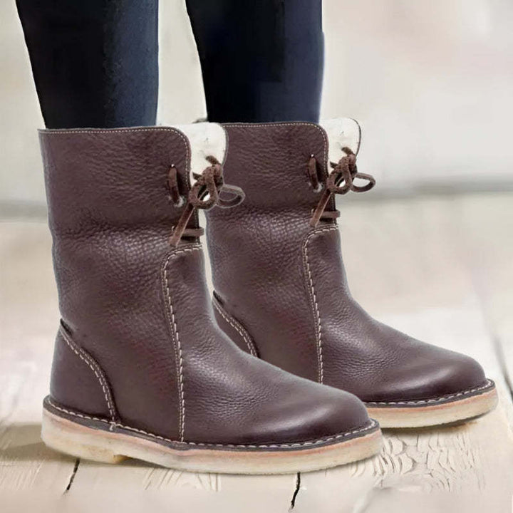Laure | Braced Fur Lined Winter Boots for Women