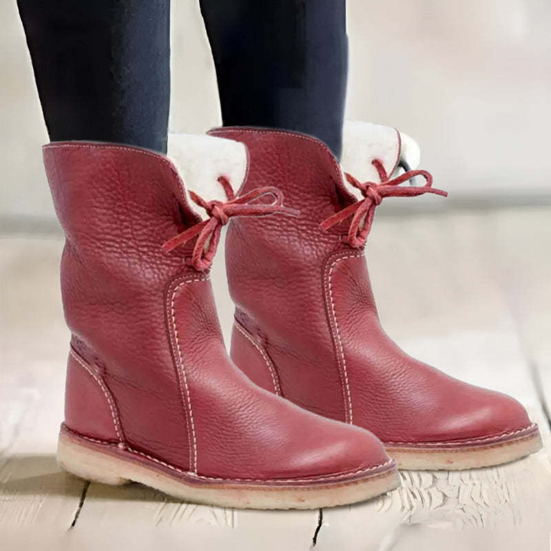 Laure | Braced Fur Lined Winter Boots for Women