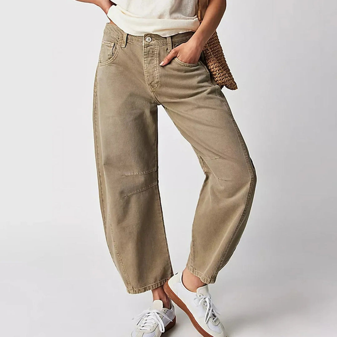 Mirabelle | Sculptural Curved Barrel Leg Jeans for Women
