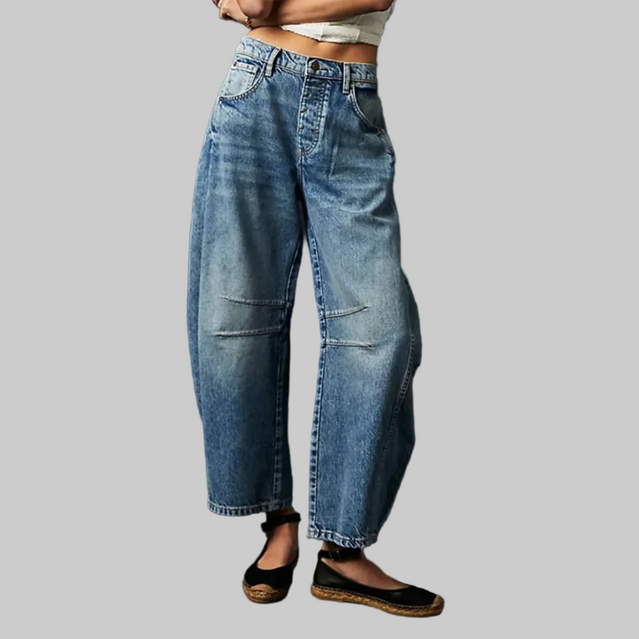 Mirabelle | Sculptural Curved Barrel Leg Jeans for Women
