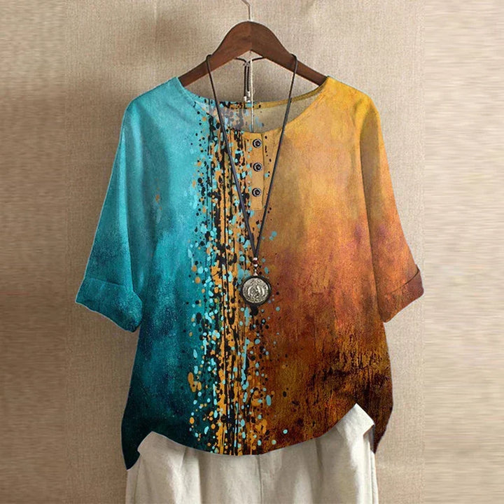 Adelaide | Storied Button Detail Retro Blouse for Women