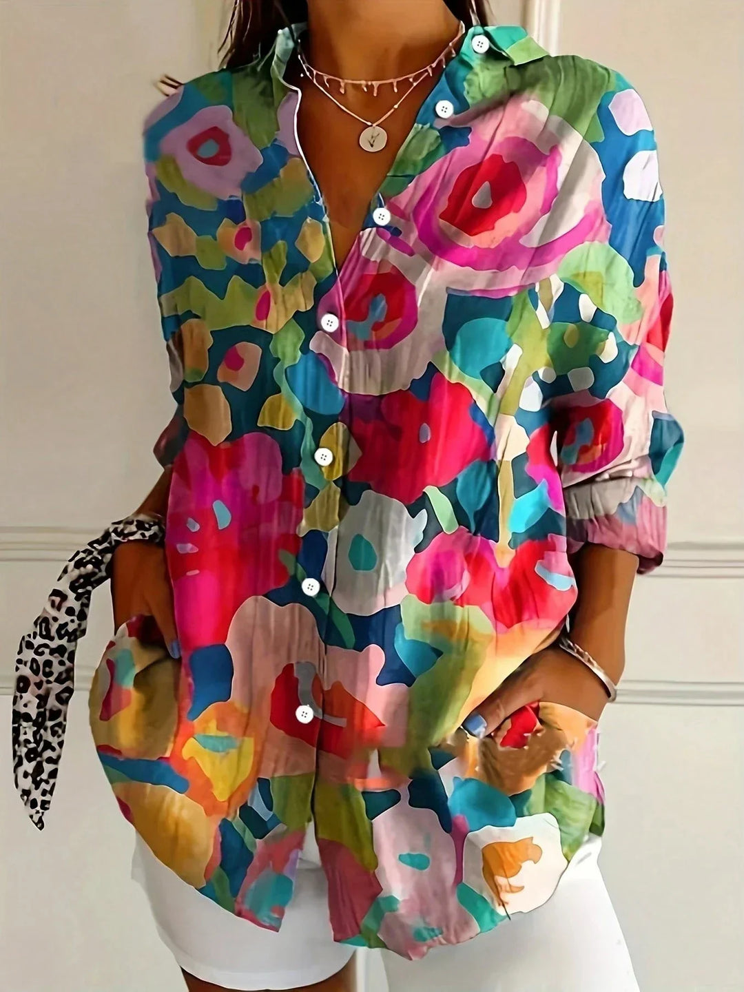 Wendy | Placid Pattern Print Blouse for Women
