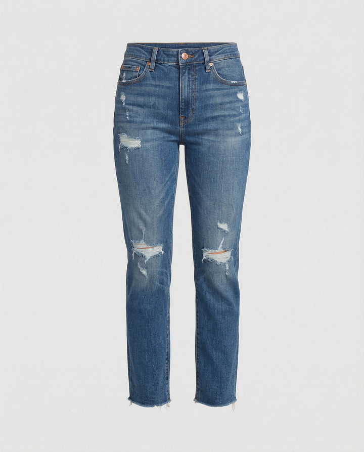 Roxane | Steady Mid Rise Straight Leg Jeans for Women