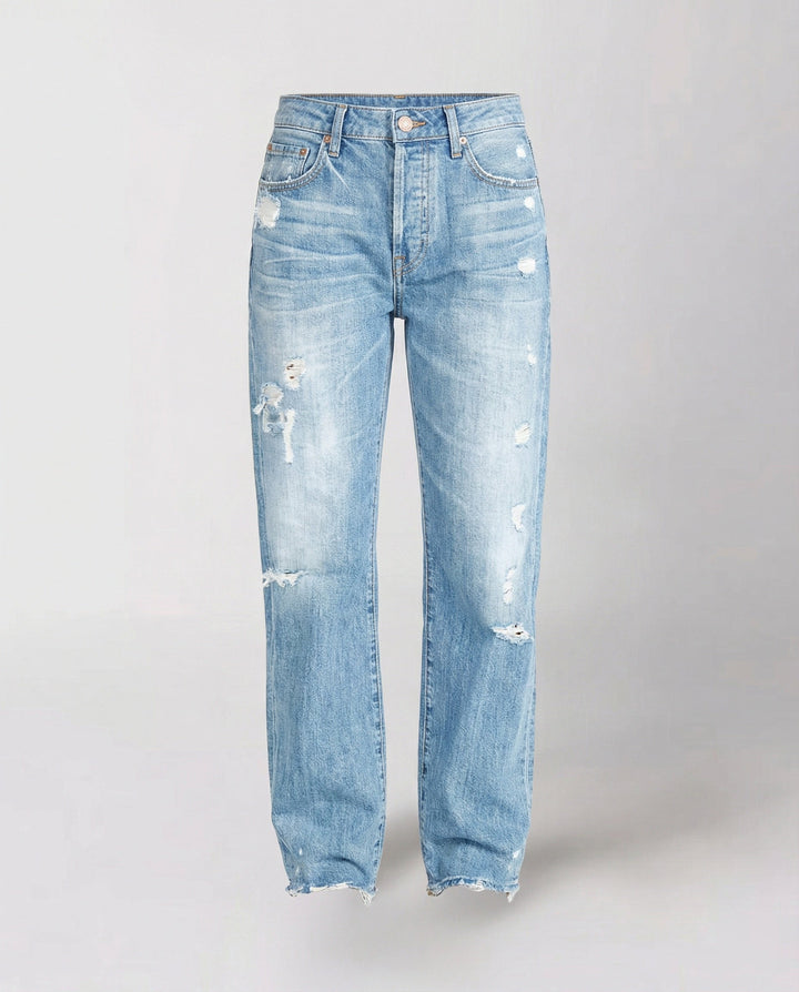 Roxane | Steady Mid Rise Straight Leg Jeans for Women