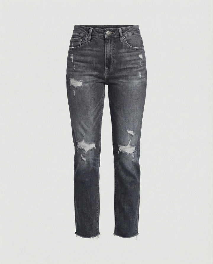 Roxane | Steady Mid Rise Straight Leg Jeans for Women