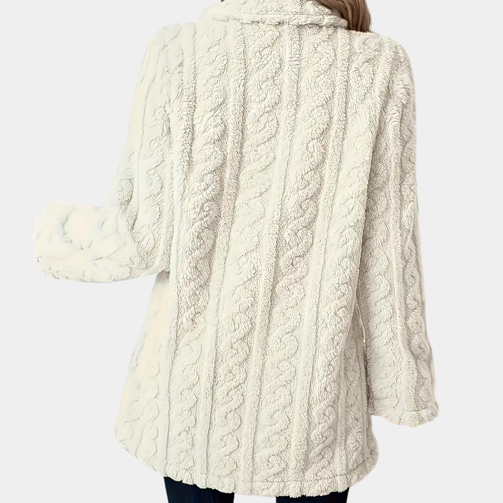 Violette | Hearty Cable Knit Winter Coat for Women